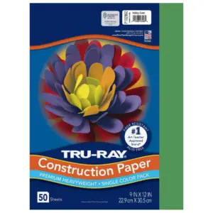 Tru-Ray Sulphite Construction Paper | 9 x 12 Inches | Holiday Green | 50 Sheets