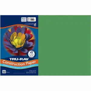 Tru-Ray Sulphite Construction Paper | 12 x 18 Inches | Holiday Green | 50 Sheets | Single