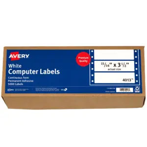 Avery Dot Matrix Printer Address Labels | 5,000 White Labels (4013)
