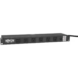 Tripp Lite 1U Rack-Mount Power Strip | 120V | 15A | 5-15P | 12 Outlets (Right-Angled Widely Spaced) | 15.0 Feet Cord (RS-1215-RA)