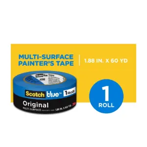 Scotch Blue Painter's Tape | 1.88 Inch. x 60 yd. | 1 Pack | Original Multi-Surface | Paint Supplies | Single | 1.88 Inch x 60 yd