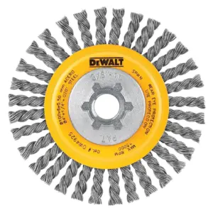 Dewalt | DW4925 | DeWALT DW4925 4'' Stringer Bead Wire Wheel / Carbon Steel 5/8''-11 Arbor 0.02