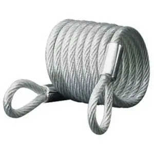 Master Lock 65D 6 Self Coiling Vinyl Coated Cable with Loop Ends (Premium Edition)