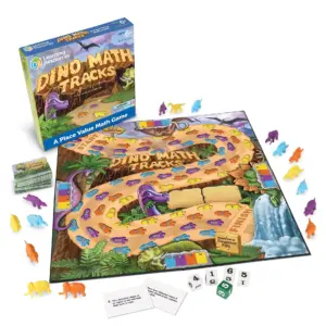 Learning Resources Dino Math Tracks Game | Math Manipulatives | Board Games | Ages 6+