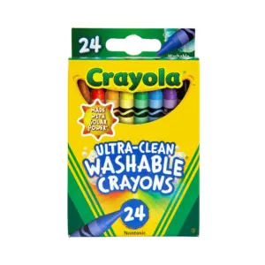 Crayola Ultra-Clean Washable Crayons | 24 Ct | School Supplies for Kids | Classroom Must Haves for Teachers | Gifts | Ages 3+