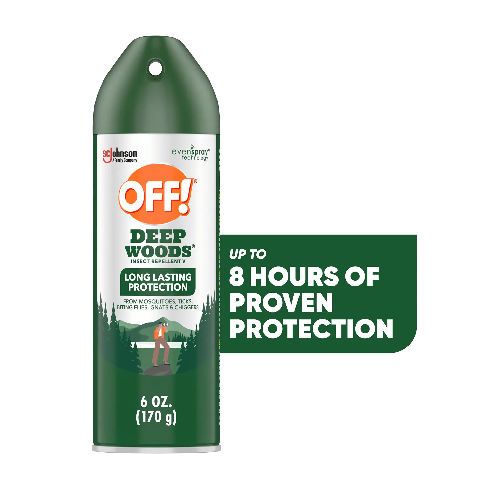 OFF! Deep Woods Mosquito Repellent V | up to 8 Hours of Protection from Mosquitoes | 6 Ounce | Single