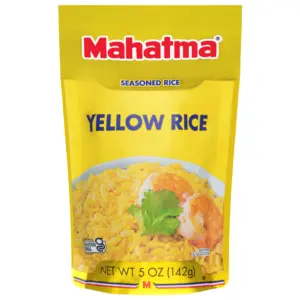 Mahatma Authentic Saffron Yellow Rice | Seasoned Rice with Spices | 5 Ounce Bag