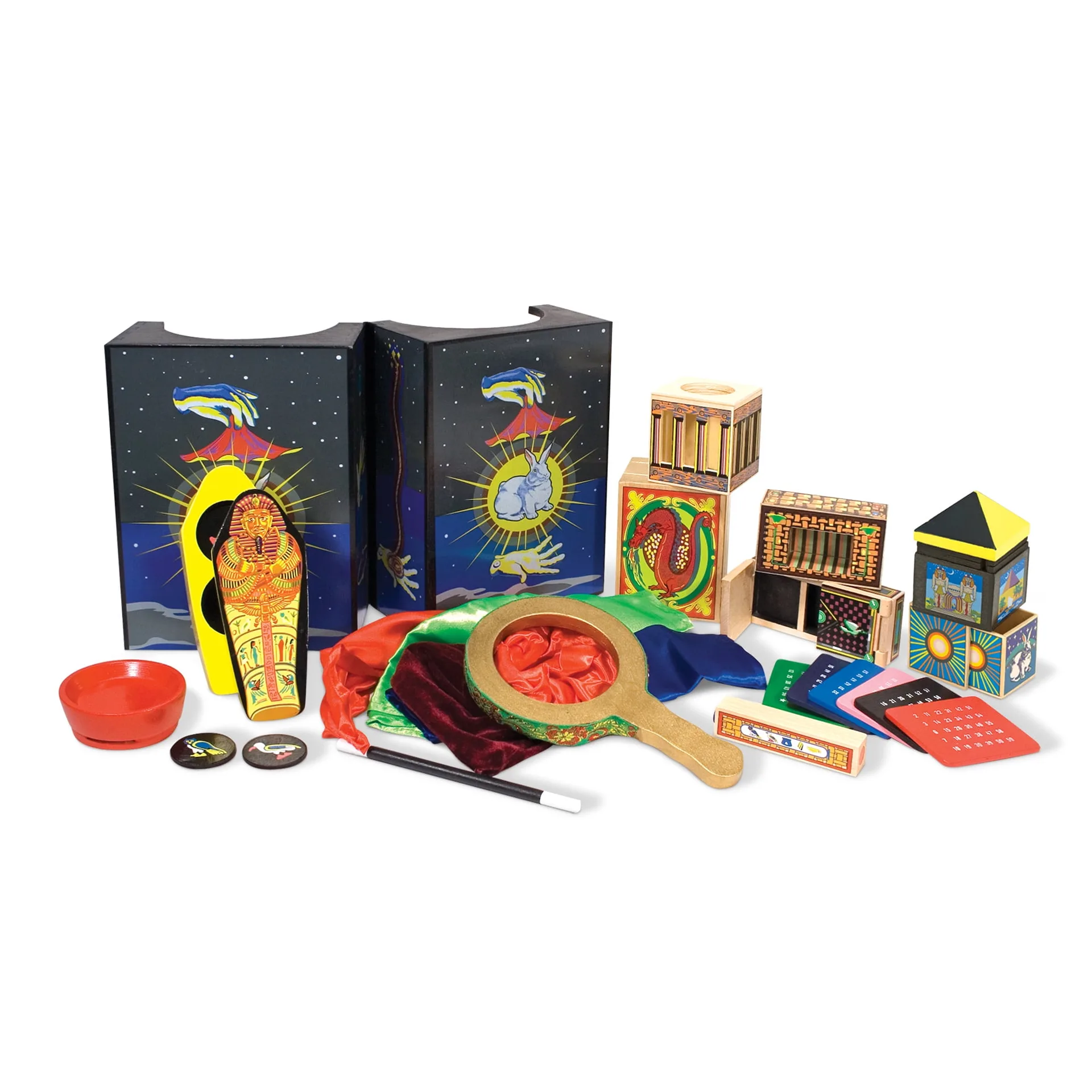 Melissa and Doug Deluxe Solid-Wood Magic Set With 10 Classic Tricks