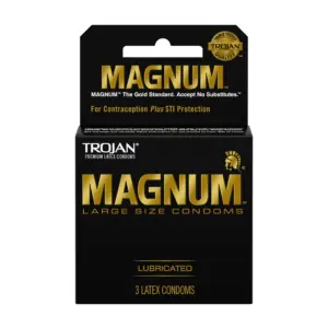 Trojan Magnum Extra Large Large Size Lubricated Condoms | 12 Count