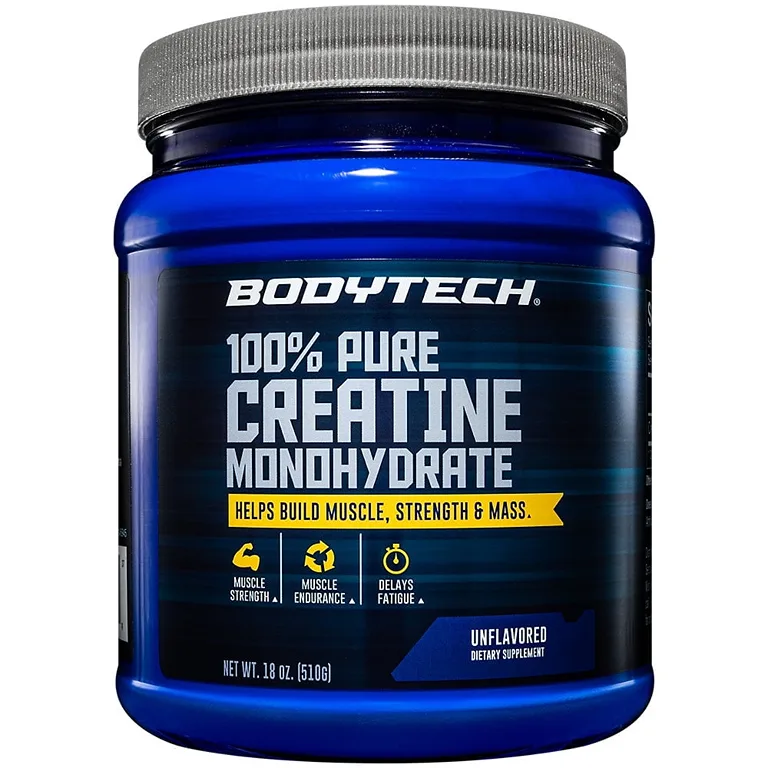 BodyTech 100% Pure Creatine Monohydrate Powder | Premium Micronized Creatine for Enhanced Muscle Strength & Performance | Supports Muscles | Recovery | & Increased Exercise (18oz/102 Servings) | 1 | Unflavored | 18.0 Ounce (Pack of 1)