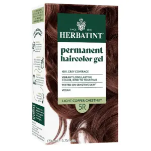 Herbatint Permanent Hair Dye For Women | 5R Light Copper Chestnut | Alcohol Free | Vegan | 100% Grey Coverage | 5.75 fl Ounce | 1
