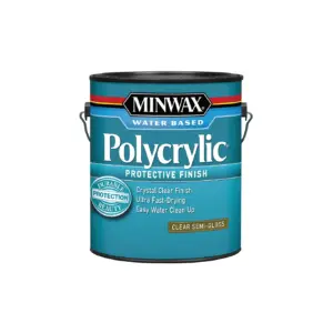 Minwax Polycrylic Protective Finish | Semi-Gloss | Clear | 1 Gallon | 1 gal