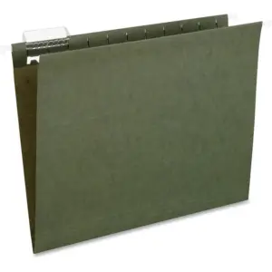 Pendaflex Recycled Hanging Folders | Letter Size | Standard Green | 1/5 Cut | 25 per Box