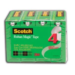 Scotch Magic Tape | 3/4 x 1,000 | 4 Ct