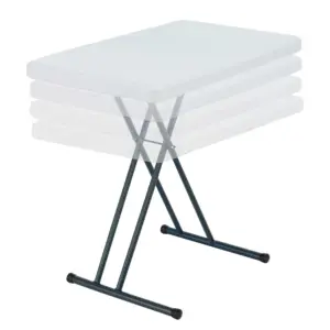 Lifetime Mesa Plegable Rectangular Personal de 30 | Interior/exterior | Blanca (28241) | White | White Granite