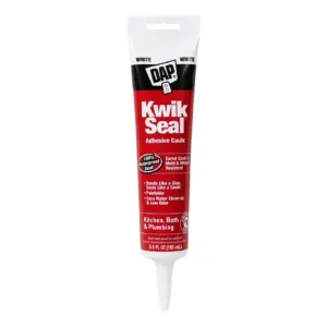 DAP Kwik Seal 5.5 Ounce White Adhesive Kitchen & Bath Acrylic Latex Caulk | Single