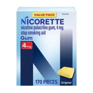Nicorette Nicotine Gum | Stop Smoking Aids | 4 Mg | Original | 170 Count | Single