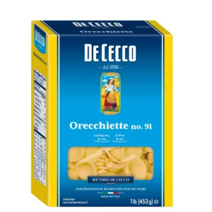De Cecco Orecchiette No. 91 Pasta 16 Ounce. Box ( Pack of 2 )