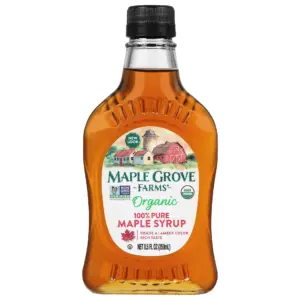 Maple Grove Farms Organic 100% Pure Maple Syrup | Pour Glass Bottle | 8.5 fl Ounce
