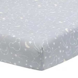 Disney Baby Mickey Mouse Gray/Yellow 4-Piece Crib Bedding Set by Lambs and Ivy