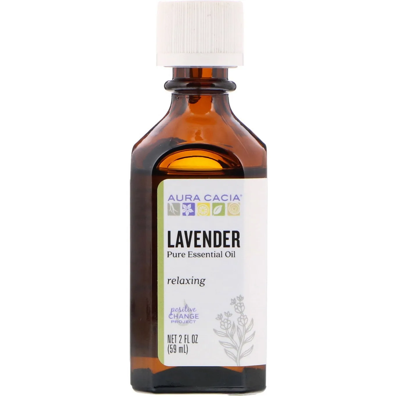 Aura Cacia Pure Essential Oil | Lavender | 2 fl Ounce (59 Milliliters)