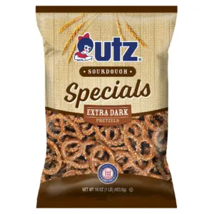 Utz Sourdough Special Extra Dark Pretzels | 16 Ounce Bag | Single