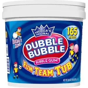 Dubble Bubble Original Bubble Gum | 26.2 Ounce. | 165 Count. Peanut Free | Gluten Free. Milk & Soy May Be Present