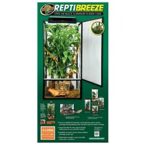Zoo Med ReptiBreeze Open Air Black Aluminum Screen Cage | NT-11