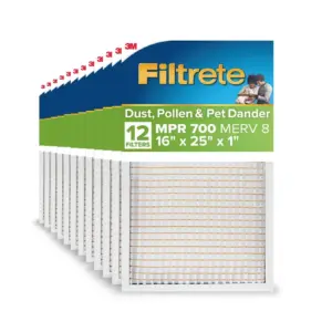 Filtrete 16x21x1 HVAC Furnace Air Filter | MPR 700 MERV 8 | Dust | Pollen | & Pet Dander Reduction | 6 Pack