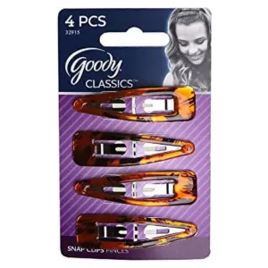 Goody Classics Contour Clip | Shiny Tort | 4 Count