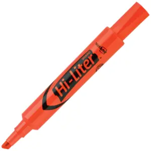 Avery HI-LITER Desk-Style Highlighter | Chisel Tip | Fluorescent Orange Ink | Dozen