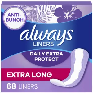 Always Anti-Bunch Xtra Protection Daily Liners Xtra Long Length | 68 Ct
