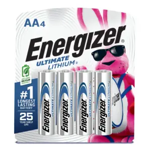 Energizer Ultimate Lithium AA Batteries (4 Pack) | Double A Batteries
