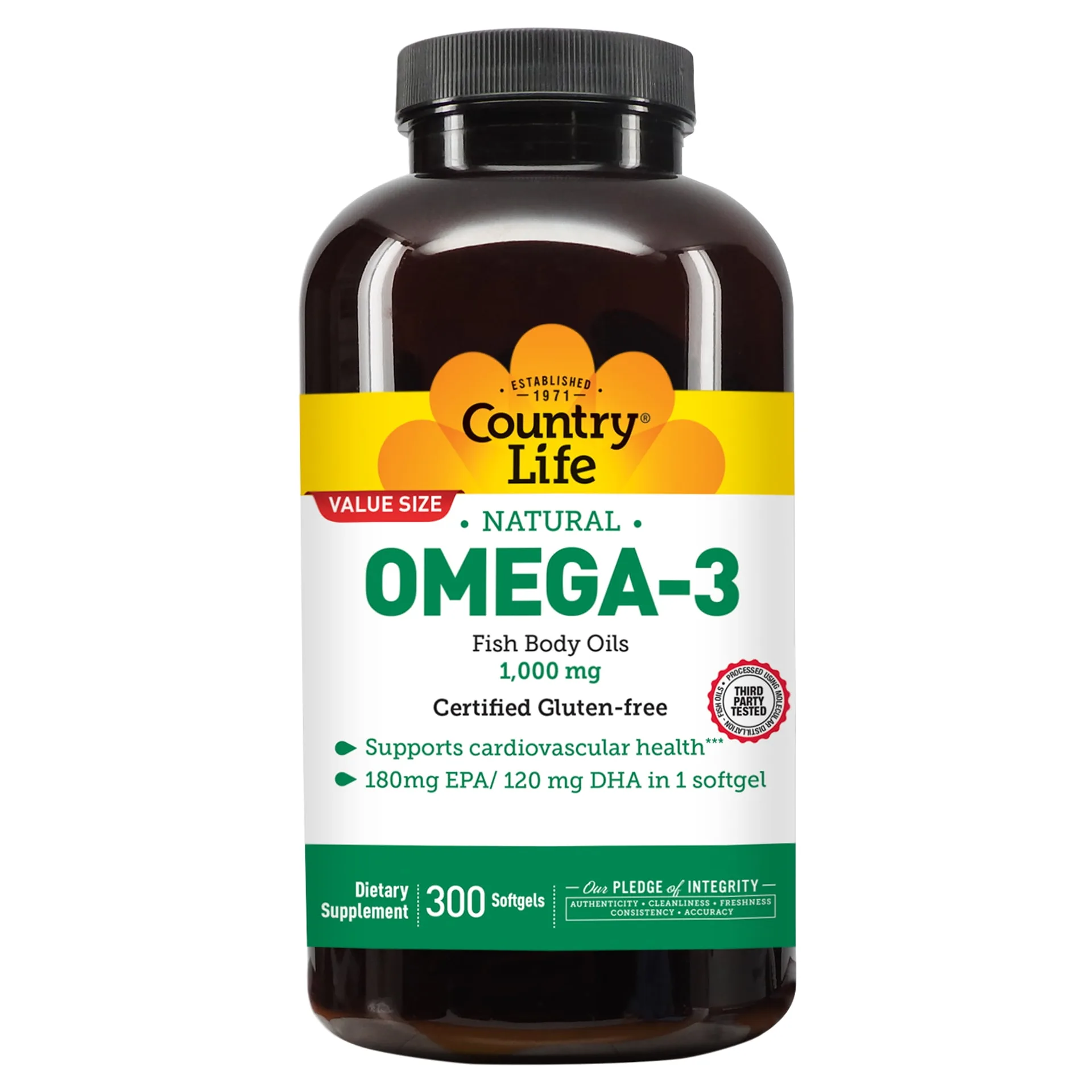 Country Life Omega 3 | 1000 mg 300 Softgel