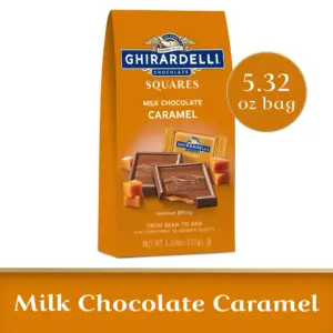 GHIRARDELLI Milk Chocolate Candy SQUARES with Caramel Filling | 5.32 Ounce Bag | Single | L