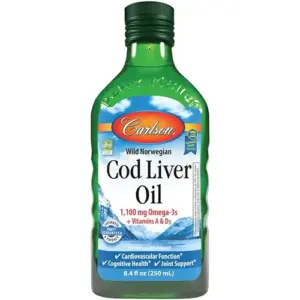 Carlson Labs Norwegian Cod Liver Oil Omega-3 EPA and DHA | Natural Flavor | 8.4 Fl Ounce. | 8.70 | 8.4 fl Ounce LIQ