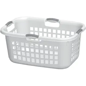 Sterilite 1.5 Bushel Large Rectangular Plastic Laundry Basket Bins | 12 Pack