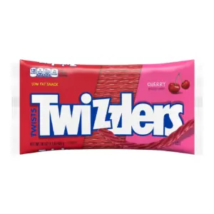 Twizzlers Twists Cherry Flavored Licorice Style Low Fat Candy | Bag 16 Ounce | 1