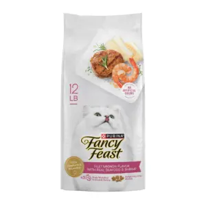 Purina Fancy Feast Dry Cat Food Filet Mignon Flavor With Seafood & Shrimp | 7 lb Bag | 7 lbs
