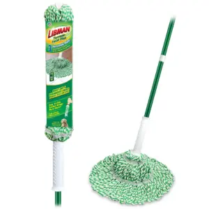 Libman Tornado Twist Mop with Cotton Blend Head Steel Handle Green and White