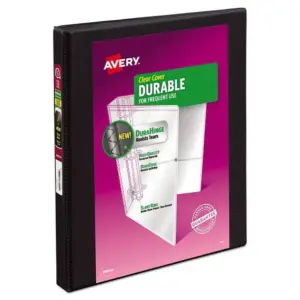 Avery Durable View 3 Ring Binder | 0.5 Slant Rings | 1 Black Binder | Single