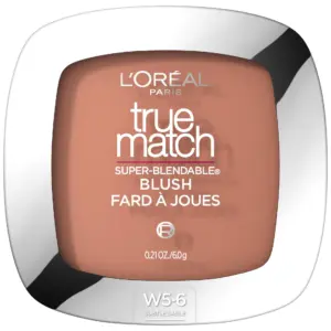 L'Oreal Paris True Match Super Blendable Blush | Soft Powder Texture | Barely Blushing | 0.21 Ounce | Nude Pink | Light | W3-4 Barely Blushing