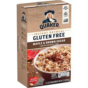 Quaker Fiber Instant Oatmeal | Maple Brown Sugar | 35% Daily Value of Fiber | Whole Grains | No Artificial Flavors | 1.58 Ounce packets | (8 Pack) | Single