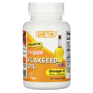 Deva Premium Vegan Flaxseed Oil | 90 Vegan Caps