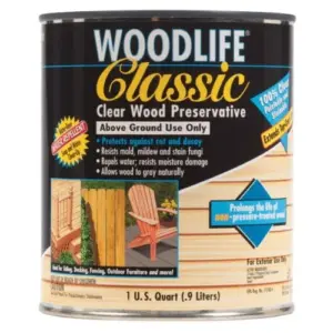 Clear | Woodlife Classic Exterior Wood Preservative-902 | 1 qt