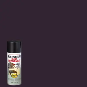 Black | Rust-Oleum Stops Rust Flat Rust Reformer Spray Paint- 215215 | 10.25 Ounce | 1
