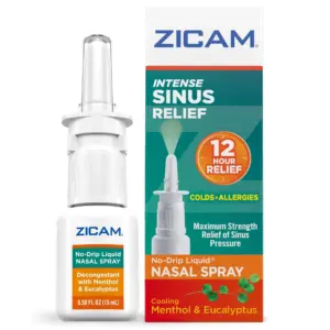 Zicam Intense Sinus Relief No-Drip Relief Nasal Spray with Cooling Menthol and Eucalyptus 0.5 Ounce | 1