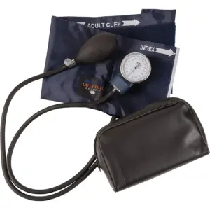 MABIS Precision Series Aneroid Sphygmomanometer Manual Blood Pressure Set with Calibratrated Nylon Cuff & Carrying Case | Adult | Latex Free
