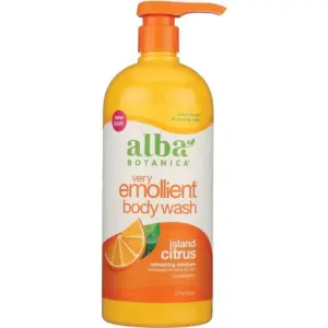 Alba Botanica Very Emollient Bath & Shower Gel | Island Citrus | 32 fl Ounce