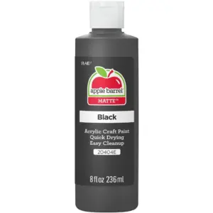 Apple Barrel 20404E Acrylic Craft Paint | Matte Finish | Black | 8 fl Ounce | Single